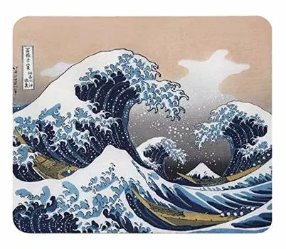 Katsushika Hokusai Great Wave Off Revised Mouse Photo Pad Masterpiece “The Kanagawa” + Pad (Japanese Series) (F)