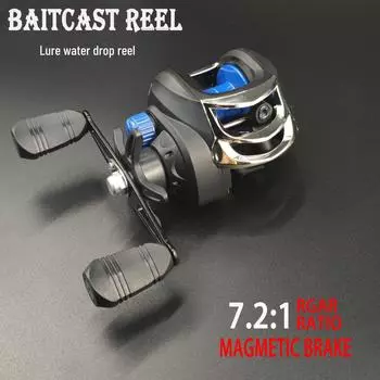 Катушка AK Water Drop: Катушка для дальнего заброса из металла с защитой от взрыва Black Raft и снасти Luya Micro-Fish. plastic spoolie left hand чёрный