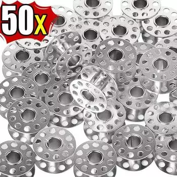 Катушка для бытовой швейной машины, металлические катушки, пустая катушка из нержавеющей стали для намотки шелковых ниток, детали для пошива одежды Brother