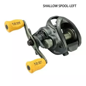 Катушка для кастинга Mavllos BIRD Light Raiol 7.0:1 Тормозное усилие 5 кг Алюминиевые шпули Морская пресноводная Плавный 6+1 Подшипники из нержавеющей стали Мультипликаторная катушка SHALLOW SPOOL-LEFT