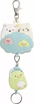 Катушка для ключей Sumikko Gurashi, брелок для ключей, пингвин