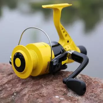 Рыболовная катушка металлическая 2000 жёлтый
