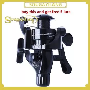 Катушка для ловли карпа, передаточное число 5,1:1, спиннинговая катушка, спиннинговая катушка, катушка для карпа с морской и пресной водой чёрный