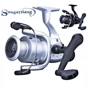 Катушка для ловли карпа, сверхлегкая, гладкая, мощная, 5,1:1, 2 + 1BB, спиннинговая рыболовная катушка для ловли карпа, форели и окуня чёрный