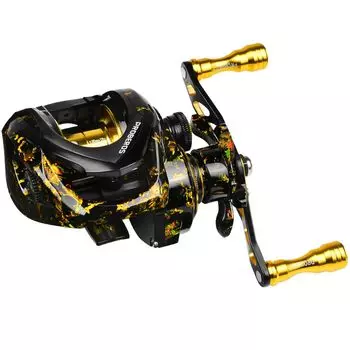 Катушка для ловли на приманку Mulanimo, катушка для заброса приманки, рыболовная катушка High Gear 8kg Power Bait Caster, катушка для старения, рыболовная катушка с дальним забросом и отверстием для ловли на приманку Ultra