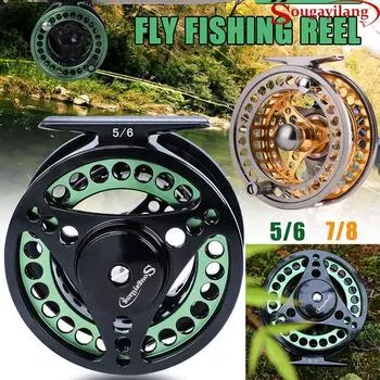 Катушка для ловли нахлыстом 5/6 Катушка для нахлыста Цельнометаллические рыболовные катушки Инструменты для ловли нахлыстом для ловли форели и окуня reel