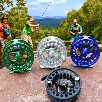 Катушка для ловли нахлыстом, 5/6 Вт, обработанная на станке с ЧПУ, корпус из алюминиевого сплава, отлично подходит для ловли пресноводного окуня нахлыстом белый