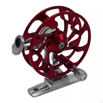 Катушка для ловли рыбы нахлыстом, заброс приманки, компактная, трудосберегающая, правая, легкая, металлическая, для льда красный