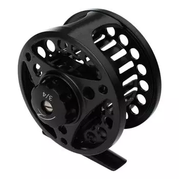 Катушка для нахлыста из алюминиевого сплава, полностью металлическая рыболовная катушка, легкий маховик, снасть для ловли форели, размер 3/4 5/6 7/8 3 чёрный