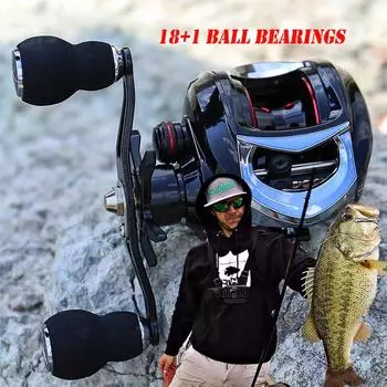 Катушка для приманки 18 + 1BB, сверхгладкая рыболовная катушка, легкая рыболовная катушка с магнитным сопротивлением, катушка для приманки left белый