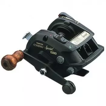 Катушка для приманки SHIMANO с двумя валами Titanos Chinu Special 1000 с правой ручкой для черного морского леща чёрный