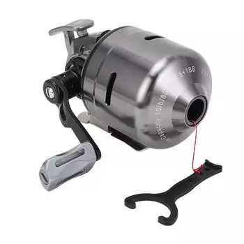 Катушка для рыбалки с закрытым циферблатом, нескользящая, из нержавеющей стали, с магнитным кольцом, автоматическая леска чёрный