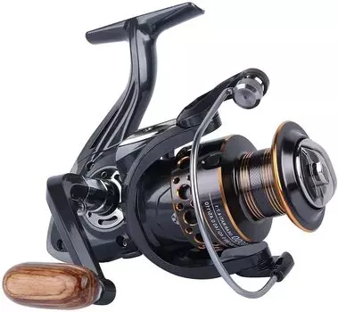 Катушка для спиннинга Happy Life Плавное ощущение намотки Рекомендуется для новичков Для детей и взрослых Максимальная сила сопротивления 25 кг Левая и правая чёрный