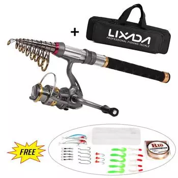 Катушка для удочки Combo Carbon Fibre Telescopic Fishing Rod Spinning Reels Rod only , 1.3M