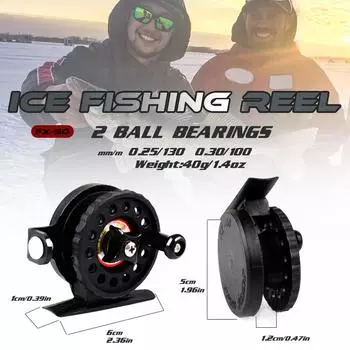 Катушка для зимней рыбалки, зимняя сверхлегкая гибкая портативная мини-катушка для зимней рыбалки, колесо для зимней рыбалки, снасти для зимней рыбалки 50