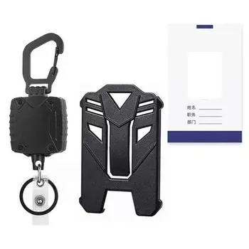 Катушка для значка, выдвижной ремешок, держатель для ключей, сверхмощный выдвижной карабин, брелок для ключей, держатель для идентификационной карты, офисные аксессуары Sets