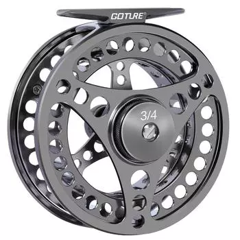 Катушка Goture Fly Reel Hech Fishing Reel Легкая алюминиевая коррозионно-стойкая дисковая фрикционная катушка с большим валом, сменная левая и правая для ловли корюшки 3/4