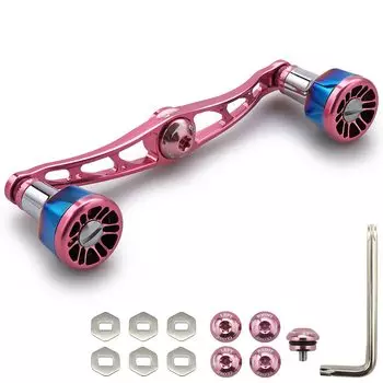 Катушка HEIGHTEN 115 мм, ручка, 8 цветов, 70, авиационный алюминий, Shimano Daiwa Abu Garcia, стандартная катушка, черный двигатель (Сакура Пинк) (626) вишневый розовый