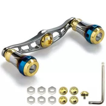 Катушка HEIGHTEN 88 мм Ручка 70 Авиационный алюминий Shimano Daiwa Abu Garcia General Катушка для приманки Серия Aurora (Золото и бронза B) (40)