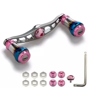 Катушка HEIGHTEN 88 мм Ручка 70 Авиационный алюминий Shimano Daiwa Abu Garcia General Катушка для приманки Серия Aurora (Сакура розовая и бронзовый B) (41)