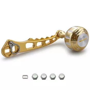 Катушка HEIGHTEN, ручка 4 цвета, универсальная катушка для приманки SHIMANO DAIWA Abu, серия Harmer 60/70/80/90 мм (60 мм/70 мм переменный, золото/серебро) (180)