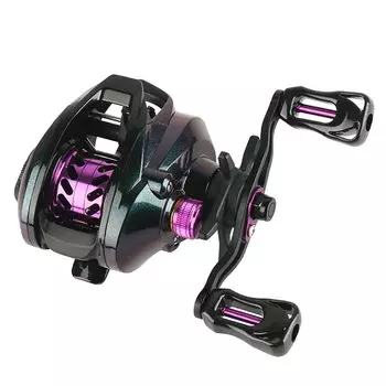 Катушка VISPREA, сверхлегкая катушка с мелкой канавкой, алюминиевый сплав, катушка для ловли рыбы в горах, мощный магнитный тормоз YU191 фиолетовый