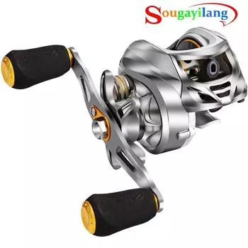 Катушки Baitcast 6,3:1, низкопрофильный фрикцион из углеродного волокна, 11 +1 подшипник, катушка с двойным магнитным тормозом Left Hand