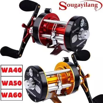 Катушки для ловли наживкой Обычные катушки для прибрежной морской и пресноводной рыбалки Baitcaster WA40 золотой