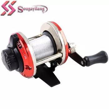 Катушки для зимней рыбалки слева и справа Цельнометаллическая бывшая рыболовная катушка для рафтинга Ледяная катушка Аксессуар для рыболовных снастей Red
