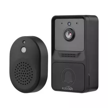 Kavolet Z20 1080P Визуальный умный дверной звонок с высоким разрешением, камера, беспроводной видеодомофон чёрный