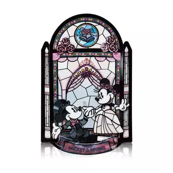 Kawada Kumitera Mickey Minnie Glass 9 x 13 x 6 Ages 8 and Craft Interior & (Stained Design) cm, Up, Kit, Design, KT-021