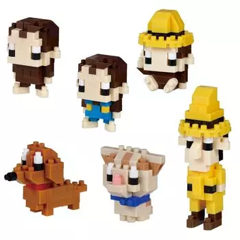 Kawada Nano Block Mini Nano Curious George 1BOX 6 6 types in total (BOX) NBMC_72S = pieces,