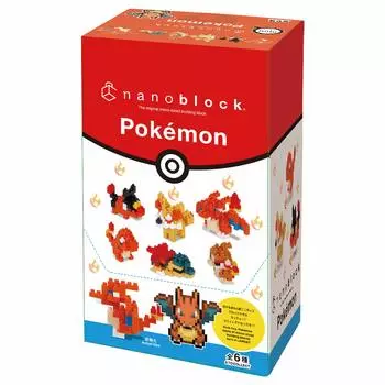 Kawada Nano Block Mini Nano Pocket Monster Fire Type NBMC11S 1BOX 6 штук, всего 6 типов