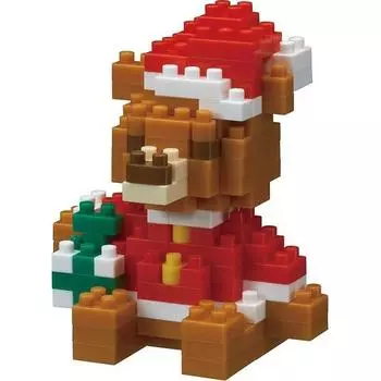 Kawada Nanoblock Christmas Teddy Bear, популярные корейские игрушки