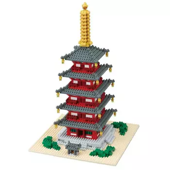 Kawada Nanoblock Five-storied Pagoda Deluxe Edition NB-031