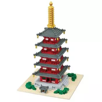 Kawada Nanoblock Pagoda Deluxe Edition Пятиэтажная NB-031