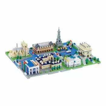 Kawada Nanoblock Paris 1620 предметов, интерьерное хобби для детей от 12 лет и старше NB-047
