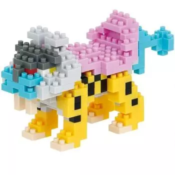 Kawada Nanoblock Pok mon Raikou Building Set NBPM_089 - Collectible Toy Blocks for Kids & Fans
