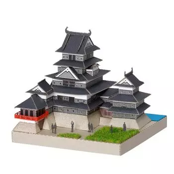 Kawada Paper Nano 360 Matsumoto 7 x x 7 Ages 12 and Paper Craft Miniature Interior Castle, 6.5 cm, Up, Kit, Kit, Design, PS-04