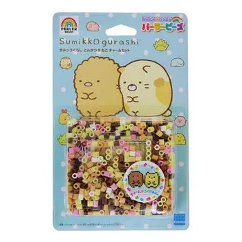 Набор бусин Kawada Perler Sumikkogurashi Tonkatsu с подвесками в виде кота 80-53123