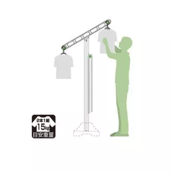 Kawaguchi Giken Уличная сушилка для одежды Hoscreen 2 шт. 1 комплект JS-85-SST