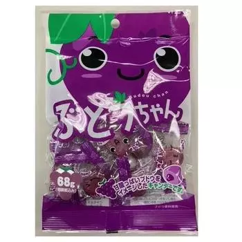 Kawaguchi Seika Grapes 68gХарактеристикиGrape-chan — это конфеты с изображением кисло-сладкого винограда.ХарактеристикиGrape-chan — это конфеты с изображением кисло-сладкого винограда. 1