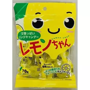 Kawaguchi Seika Lemon-chan 70g ХарактеристикиКонфета в форме кольца с изображением разрезанного лимона.Ch ХарактеристикиКонфета в форме кольца с изображением 1