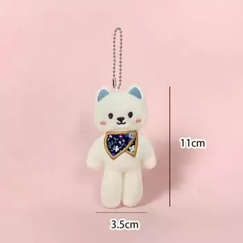 Каваи Вышитый Шарф Брелок Подвеска Мультяшная Плюшевая Кукла Подвеска Аксессуары для Украшения Рюкзака Подарки на День Рождения
