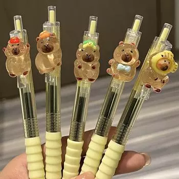 Kawaii 0.5Mm Черные чернила Нейтральные ручки Корейские канцелярские принадлежности Инструмент для письма Школьные канцелярские принадлежности Гелевая ручка