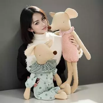 Kawaii 35 см плюшевые игрушки для мышей милые куклы-мышки животные плюшевые игрушки мягкая кукла-мышь спящая игрушка ткань для детей подарок на день рождения 36cm