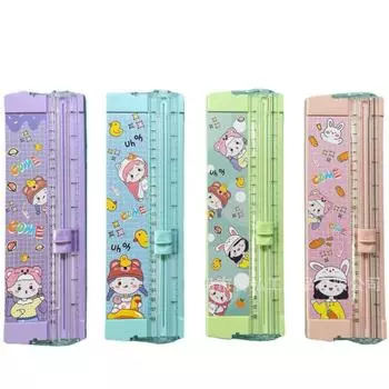 Kawaii A5 ручной триммер для бумаги, портативный мультяшный портативный резак для бумаги для сотрудников, учителей, студентов, нож для резки бумаги