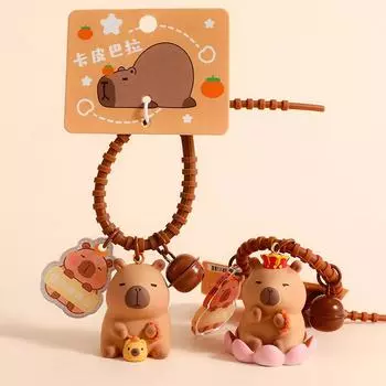 Kawaii аниме капибара брелок милый мультфильм студент школьная сумка кулон рюкзак украшения аксессуары детские игрушки подарки