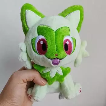 Kawaii Аниме Плюшевые 20 см Sprigatito Мягкие игрушки Аниме Мягкая кукла Высокое качество Подарки для детей Мягкие игрушки Хэллоуин 20cm зелёный