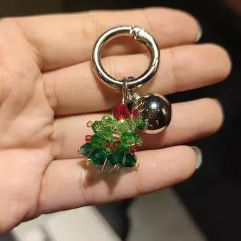 Kawaii бант венок рождественская елка бусины телефон цепочка милый брелок камера рюкзак обувь кулон украшение праздничные подарки